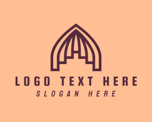 Interior Design - Elegant Dome Letter A logo design