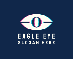 Digital Eye Glitch  logo design