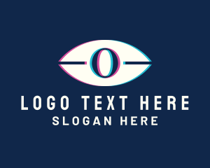 App - Digital Eye Glitch logo design