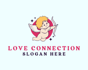 Love Cherub Cupid logo design