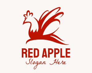 Red - Red Chicken Wings logo design