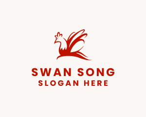 Red Chicken Wings logo design