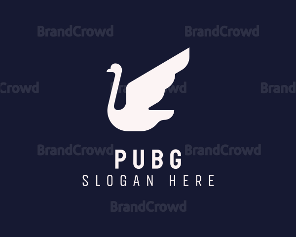 Majestic Swan Bird Logo