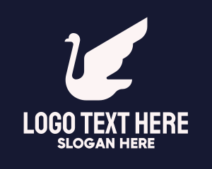 Swan - Majestic Swan Bird logo design