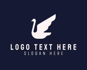 Majestic - Majestic Swan Bird logo design