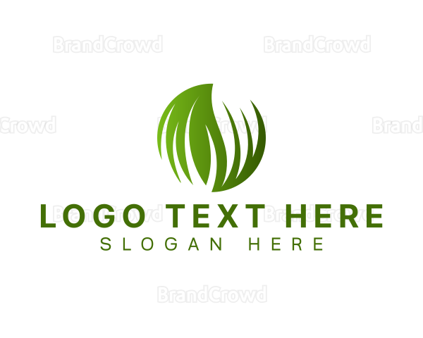 Grass Lawn Plant Logo