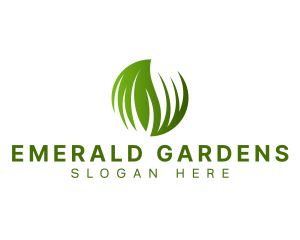 Grass Lawn Plant logo design