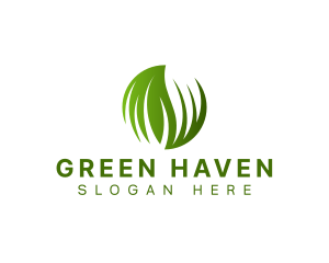 Grass Lawn Plant logo design