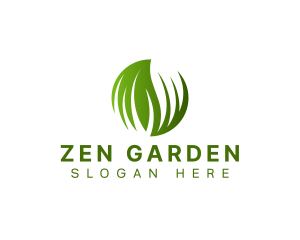 Grass Lawn Plant logo design