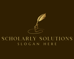 Scholar - Luxury Quill Pen logo design