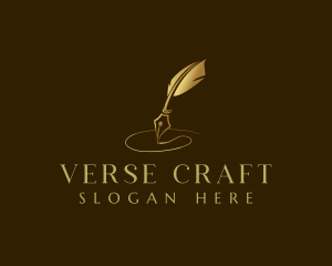 Poem - Luxury Quill Pen logo design