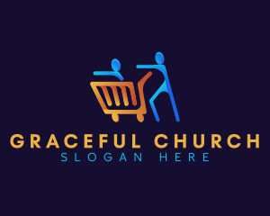 Online Shopping - Family Shopping Cart logo design