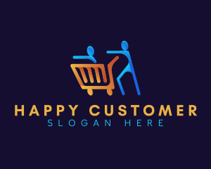 Customer - Family Shopping Cart logo design