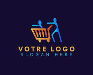 Market - Family Shopping Cart logo design