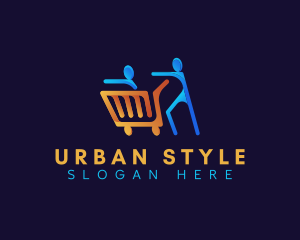 Shop - Family Shopping Cart logo design