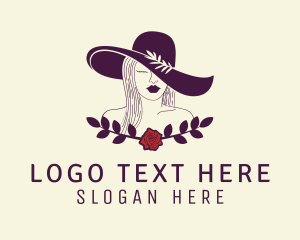 Fashion - Stylist Fashion Hat Woman logo design