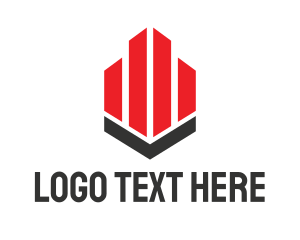 Land Developer - Red Building Real Estate logo design