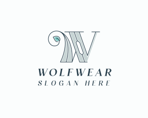 Vegan - Elegant Leaf Letter W logo design
