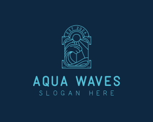 Ocean Beach Wave logo design