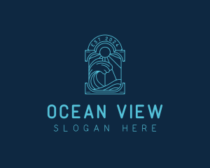 Ocean Beach Wave logo design