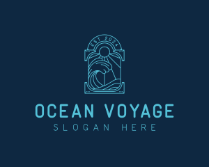 Ocean Beach Wave logo design