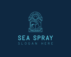 Ocean Beach Wave logo design