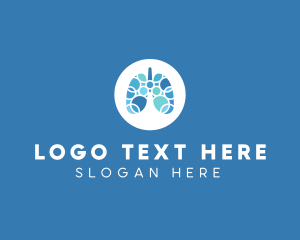 Body Organ - Breathing Lungs Healthcare logo design