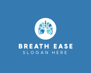 Breathing Lungs Healthcare logo design