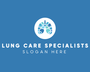 Breathing Lungs Healthcare logo design