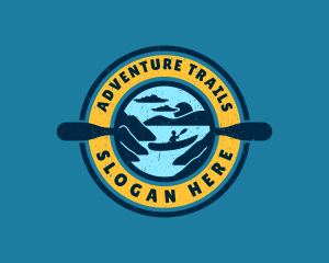 Kayak Paddle Travel logo design