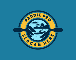Kayak Paddle Travel logo design
