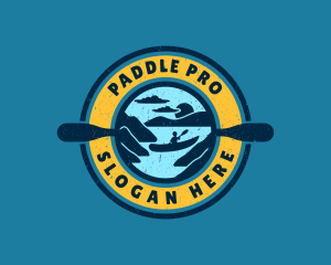 Canoe - Kayak Paddle Travel logo design