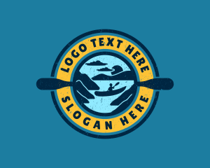 Ocean Adventure - Kayak Paddle Travel logo design