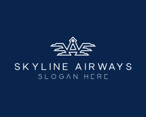 Airliner - Wings Aviation Letter A logo design