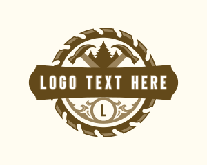 Tool - Saw Hammer Woodwork logo design