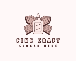 Glue Wood Plank logo design