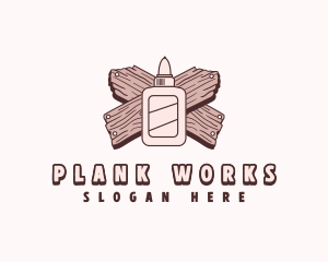 Plank - Glue Wood Plank logo design