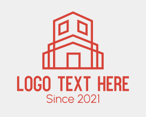 Container - Warehouse Storage Building logo design