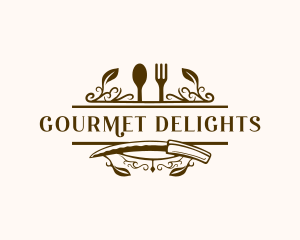 Gourmet Kitchen Buffet logo design