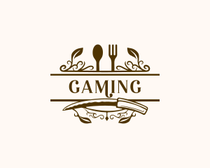 Cutlery - Gourmet Kitchen Buffet logo design