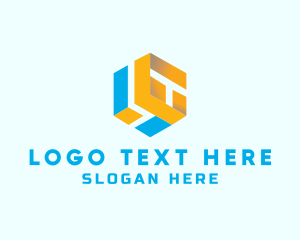 Logistics - Modern Gradient Construction Firm logo design
