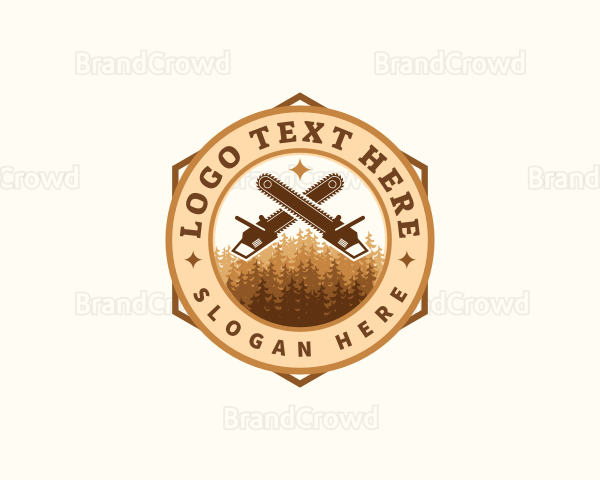 Forest Chainsaw Woodwork Logo