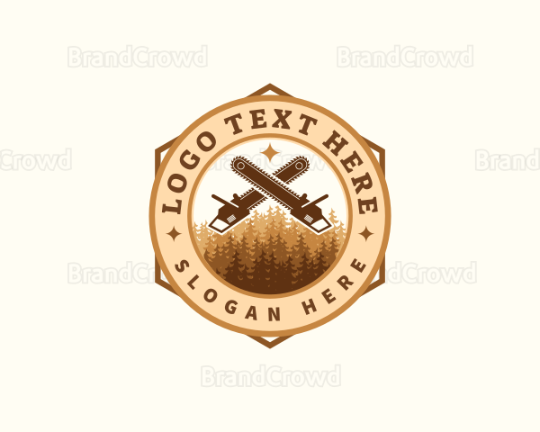 Forest Chainsaw Woodwork Logo