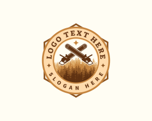 Forest Chainsaw Woodwork Logo