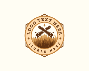 Forest Chainsaw Woodwork Logo