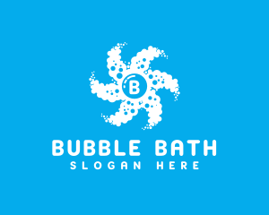 Bubble Cleaning Suds logo design