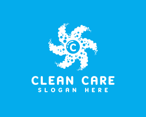 Bubble Cleaning Suds logo design