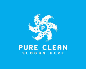 Bubble Cleaning Suds logo design