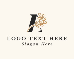 Skincare - Elegant Vine Letter A logo design