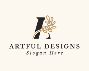 Elegant Vine Letter A logo design